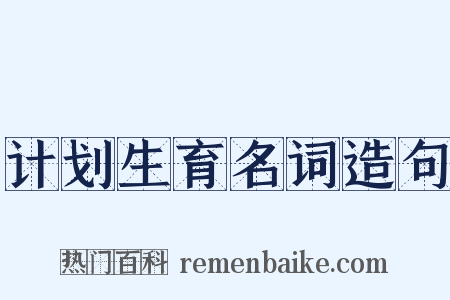 计划生育名词造句是什么意思的图片